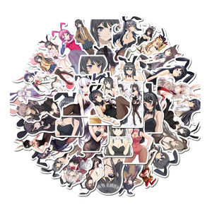 Rascal Does Not Dream Bunny Girl Senpai Anime 50 Piece Sticker Set